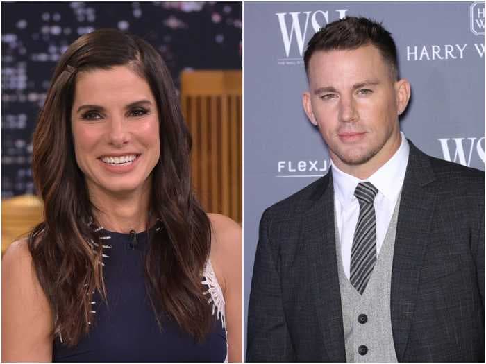 Channing Tatum threw a screaming Sandra Bullock into a pool after they wrapped 'The Lost City of D'