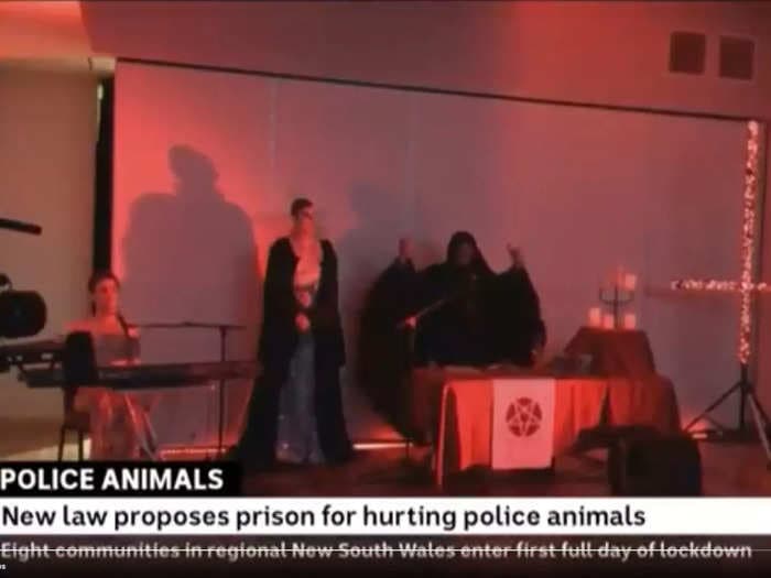 'Hail, Satan!' - An Australian broadcaster accidentally ran footage of a satanic ritual during a news segment on police dog welfare