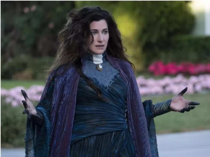 Kathryn Hahn was completely embarrassed after her son caught her doing 'witch moves' for 'WandaVision' role: 'It was as if he just saw me getting out of the shower'