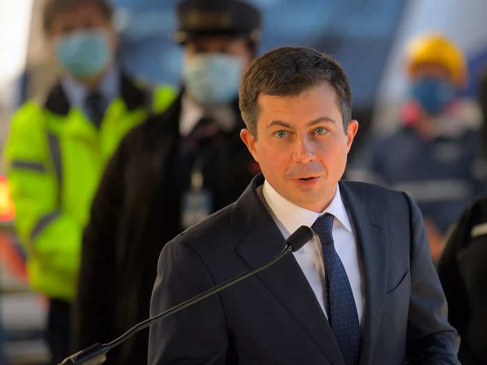 Pete Buttigieg says supply chain disruptions won't really go away until we 'put the pandemic in the rearview mirror'