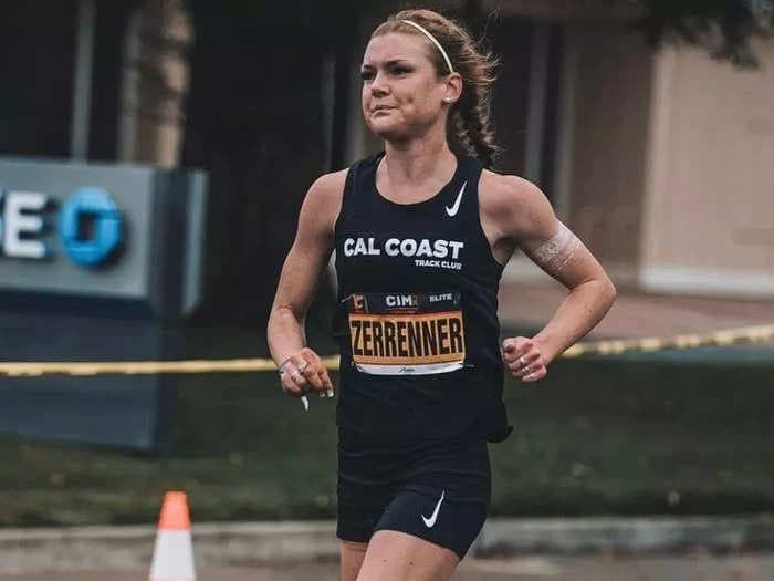 An elite runner pooped down her leg 7 miles into a marathon but kept going until the end — maintaining a personal-record pace almost the whole way