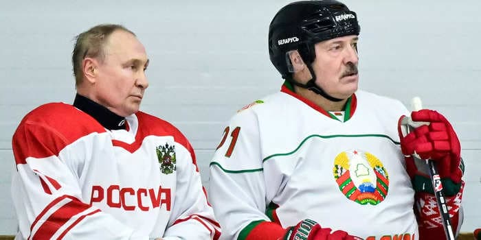 Vladimir Putin and Belarus' Lukashenko scored a combined 9 goals in a hockey game after holding diplomatic talks
