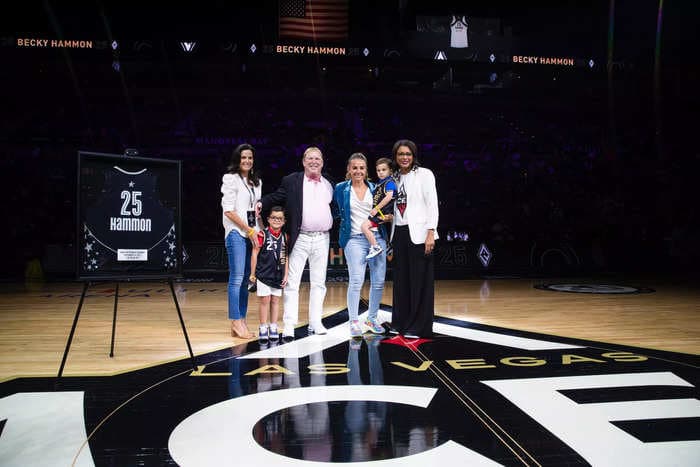 Mark Davis and the Las Vegas Aces are confident they have a coaching legend on their hands in Becky Hammon
