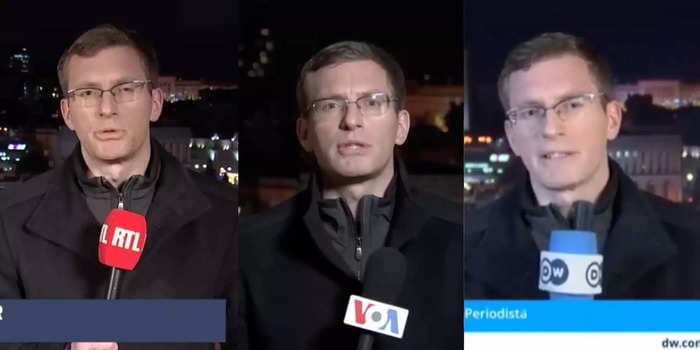 Viral video shows reporter in Ukraine covering its conflict with Russia in 6 different languages