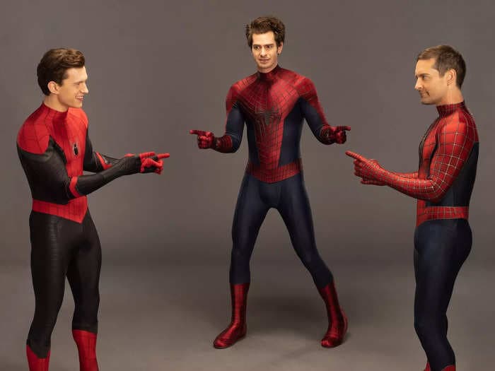 Andrew Garfield doesn't think that 'Spider-Man: No Way Home' costar Tobey Maguire wore a fake butt in his suit