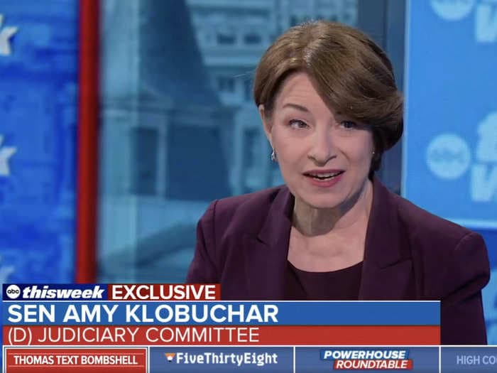 Sen. Amy Klobuchar demands Justice Thomas recuse himself from future election cases over his wife's texts