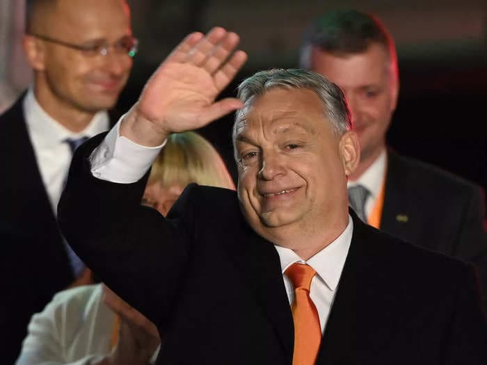 Viktor Orban, Hungary's authoritarian leader, has declared victory for a fourth consecutive term