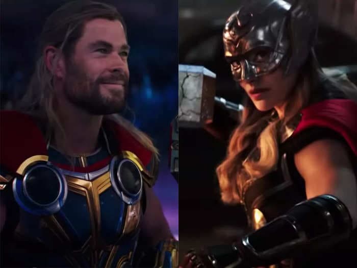 Chris Hemsworth returns as the God of Thunder and Natalie Portman suits up as Mighty Thor in the first trailer for 'Thor: Love and Thunder'