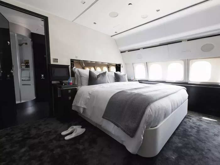 A Boeing 767 has been transformed into a VIP private jet complete with a bedroom and home cinema &mdash; see inside