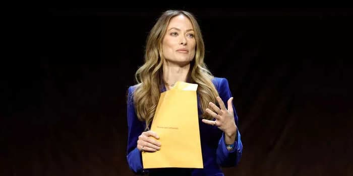 Olivia Wilde was handed 'personal and confidential' documents onstage while introducing her new movie