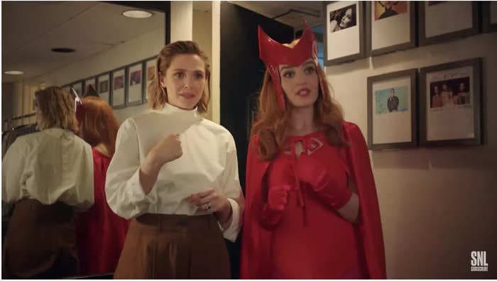 Elizabeth Olsen brings the 'Multiverse of Madness' to 'SNL' during a surprise cameo with Benedict Cumberbatch
