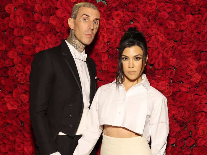 The Kardashians looked stylish at Kourtney Kardashian and Travis Barker's wedding. Here are the best looks from the ceremony.