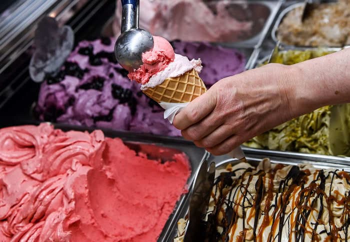 Owner of Massachusetts ice-cream parlor says customers waited in a 45-minute line because he didn't have enough staff &mdash; and that's a month ahead of the busy summer season