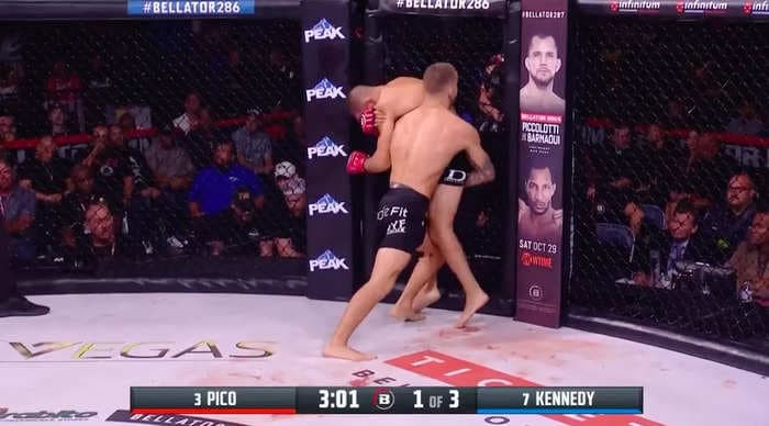 American fighter Aaron Pico kept trying to pop his dislocated shoulder into place during a Bellator MMA bout