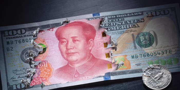 Investors likely used shady methods to move $45 billion out of China as the yuan continues its decline
