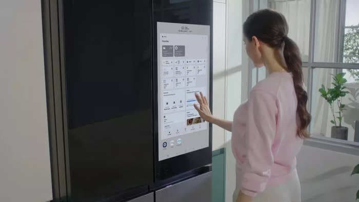 Samsung unveils new smart fridge with a huge 32-inch screen that lets you watch TikTok and order from Amazon in your kitchen