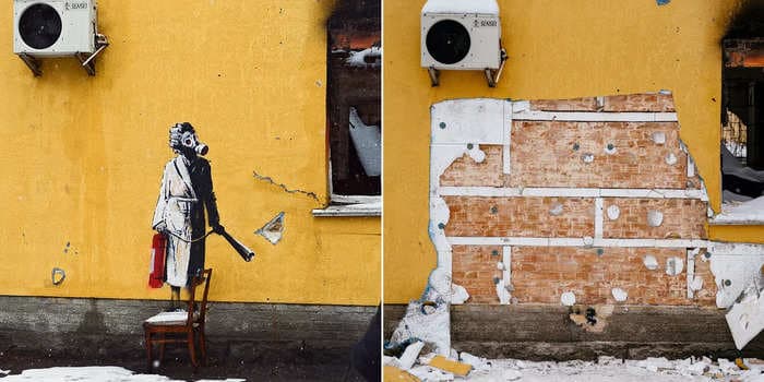 Man accused of stealing Banksy graffiti worth $243,900 from a wall in Ukraine is facing up to 12 years in prison, authorities say