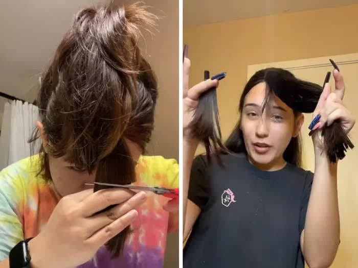 A stylist explains why a TikTok DIY hack to get a perfect layered haircut in minutes makes sense in theory, but has the potential to go horribly wrong