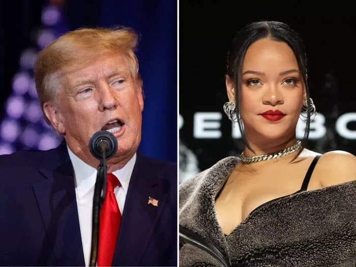 Trump picked a fight with Rihanna ahead of her Super Bowl set, saying the pop icon would be 'nothing' without her stylist