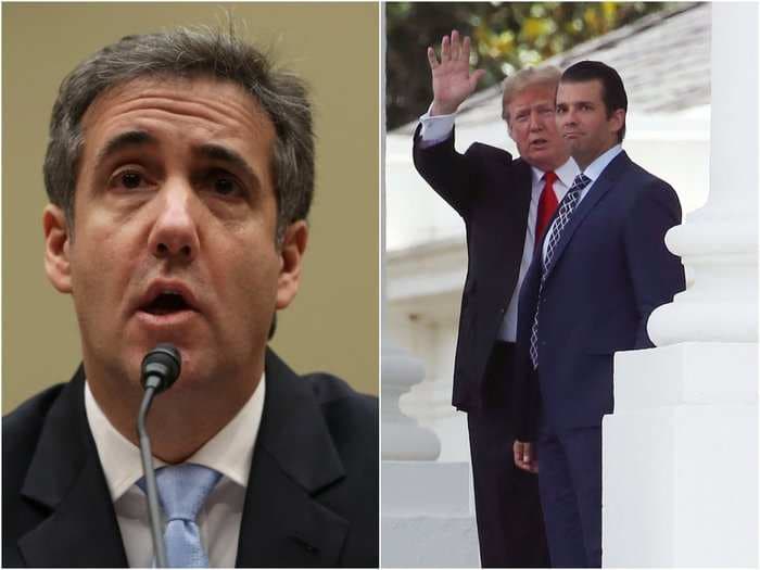 Michael Cohen said Trump 'frequently' told him that Donald Trump Jr. has 'the worst judgement of anyone in the world'