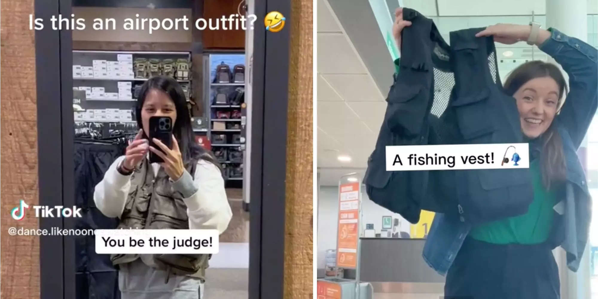 TikTokers are wearing fishing vests to the airport, calling it the latest  genius packing hack