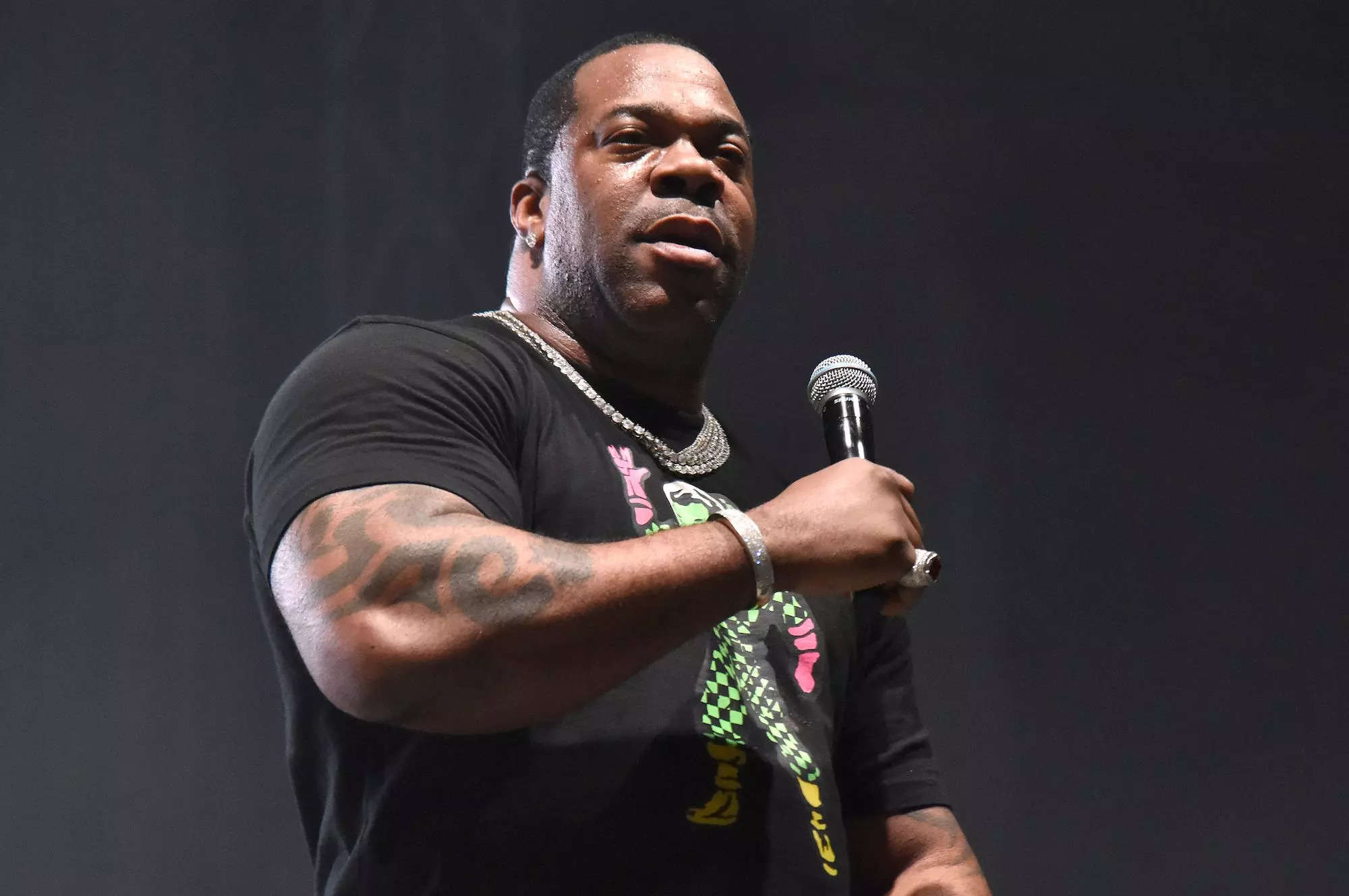 Rapper Busta Rhymes says an 'asthma attack' he experienced after having sex inspired him to lose 100 pounds: 'I was forcing myself to inhale'