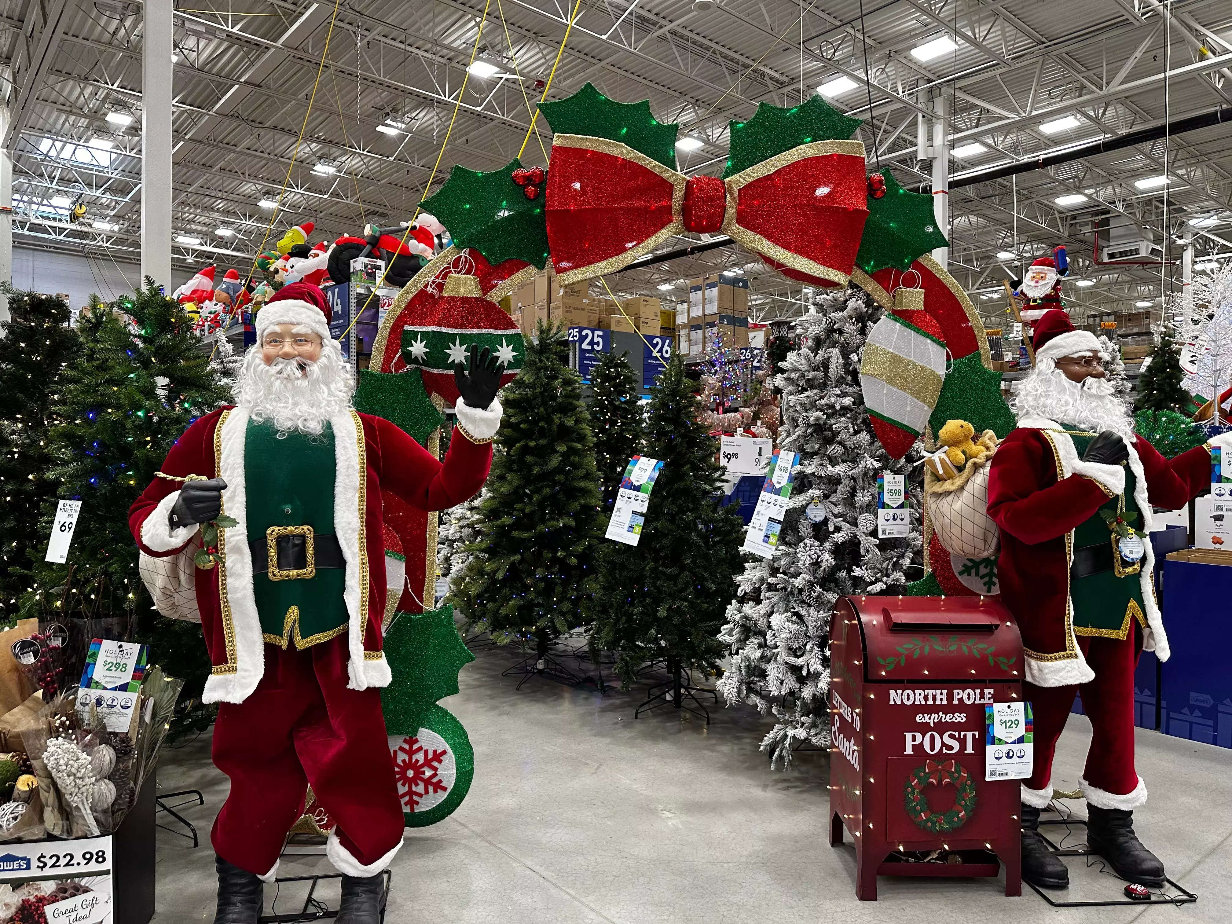 I shopped at Home Depot and Lowe's for holiday decorations, and one ...