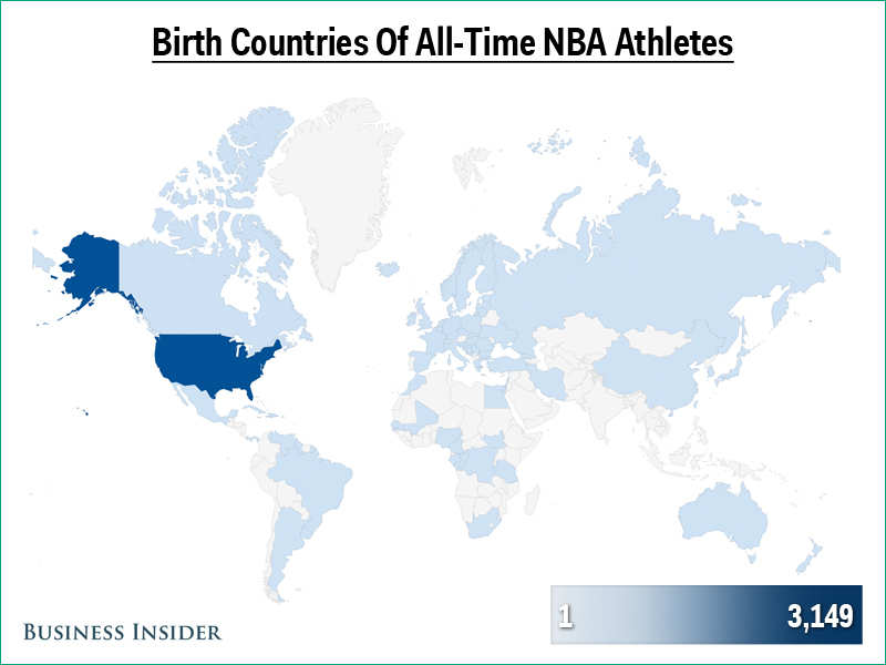 10 Countries Outside the U.S. That Have Produced the Most NBA Players