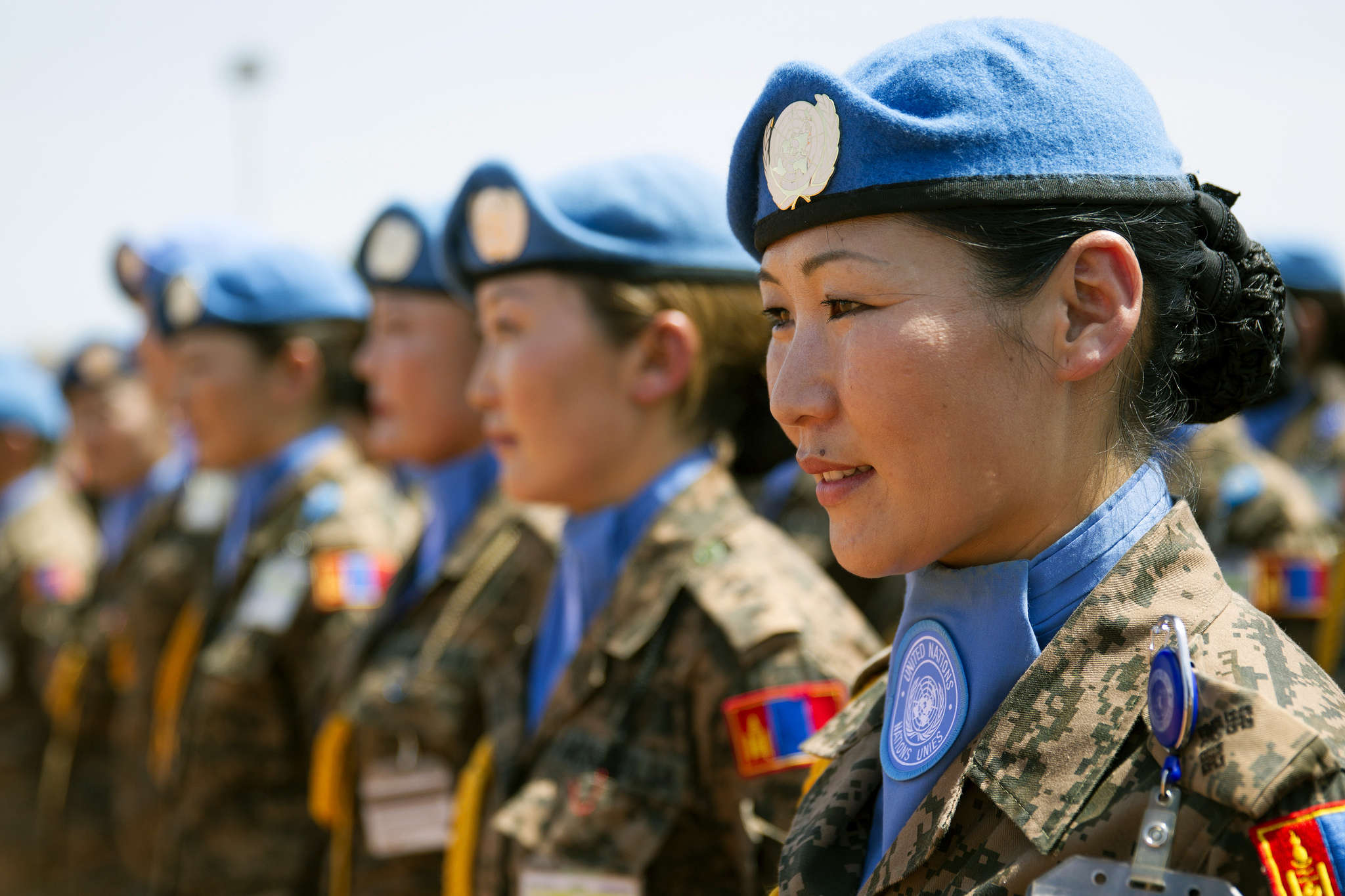 Mongolian peacekeepers of the UN Mission in the Republic of South Sudan sta...