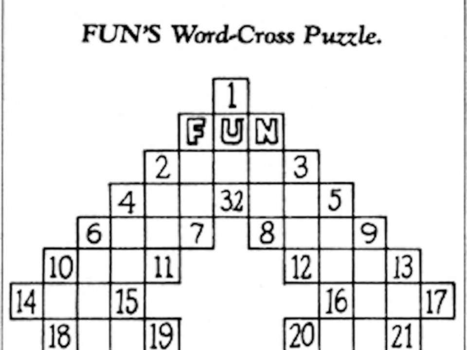 The first crossword puzzle, 100 years later