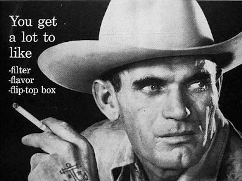 The Marlboro Man cemented Marlboro's red label cigarettes' reputa...