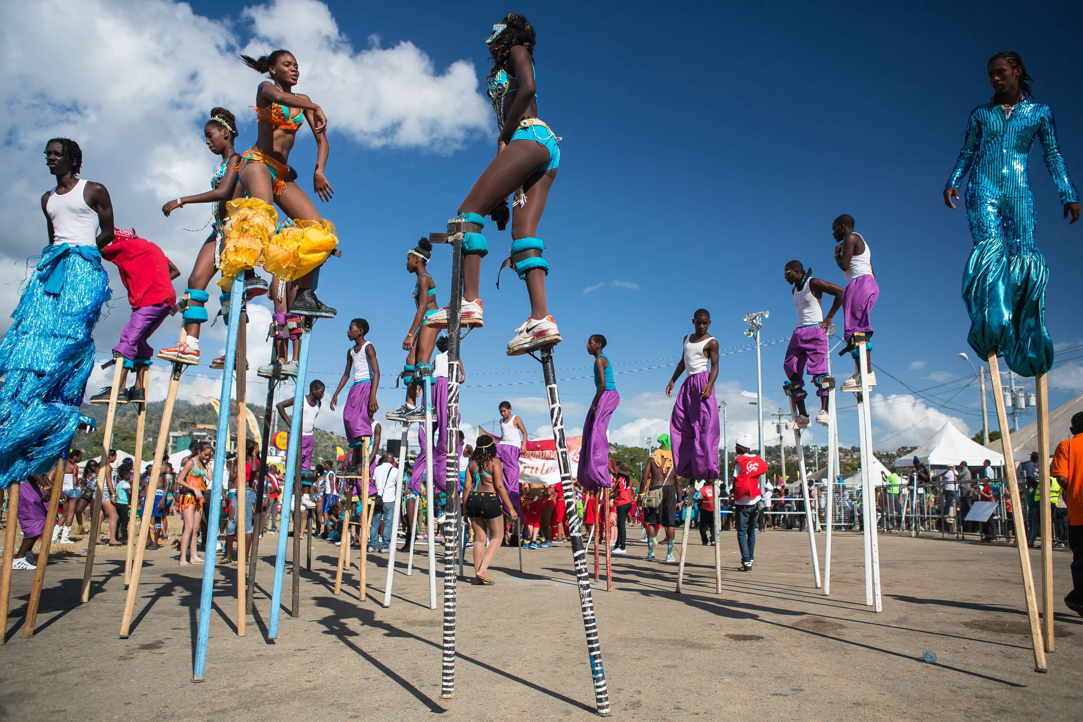 During The Trinidad And Tobago Carnival Many People Dress Up As The Moko Jumbie A Stilts Walker Or Dancer  