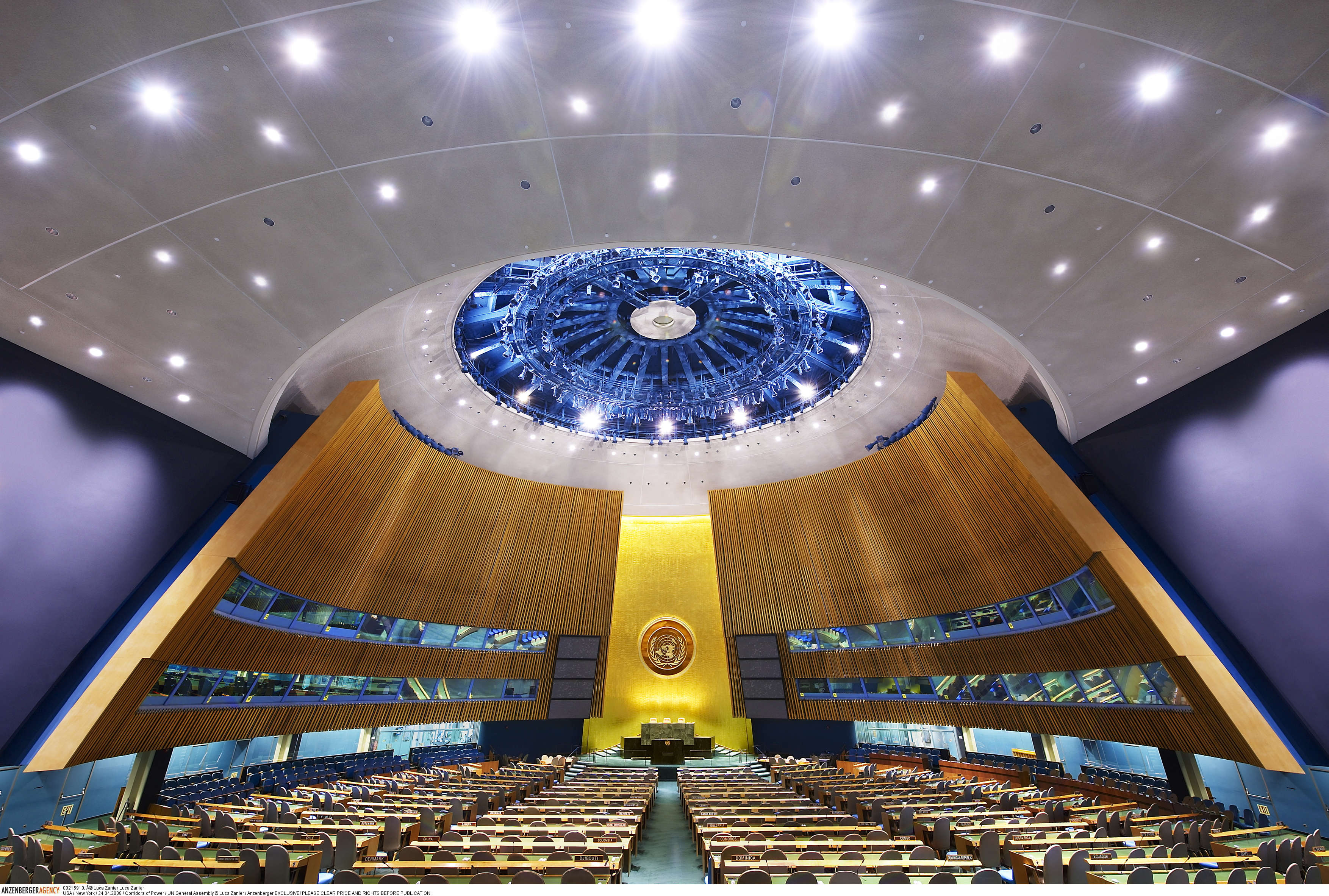 The United Nations General Assembly in the UN Headquarters in New York