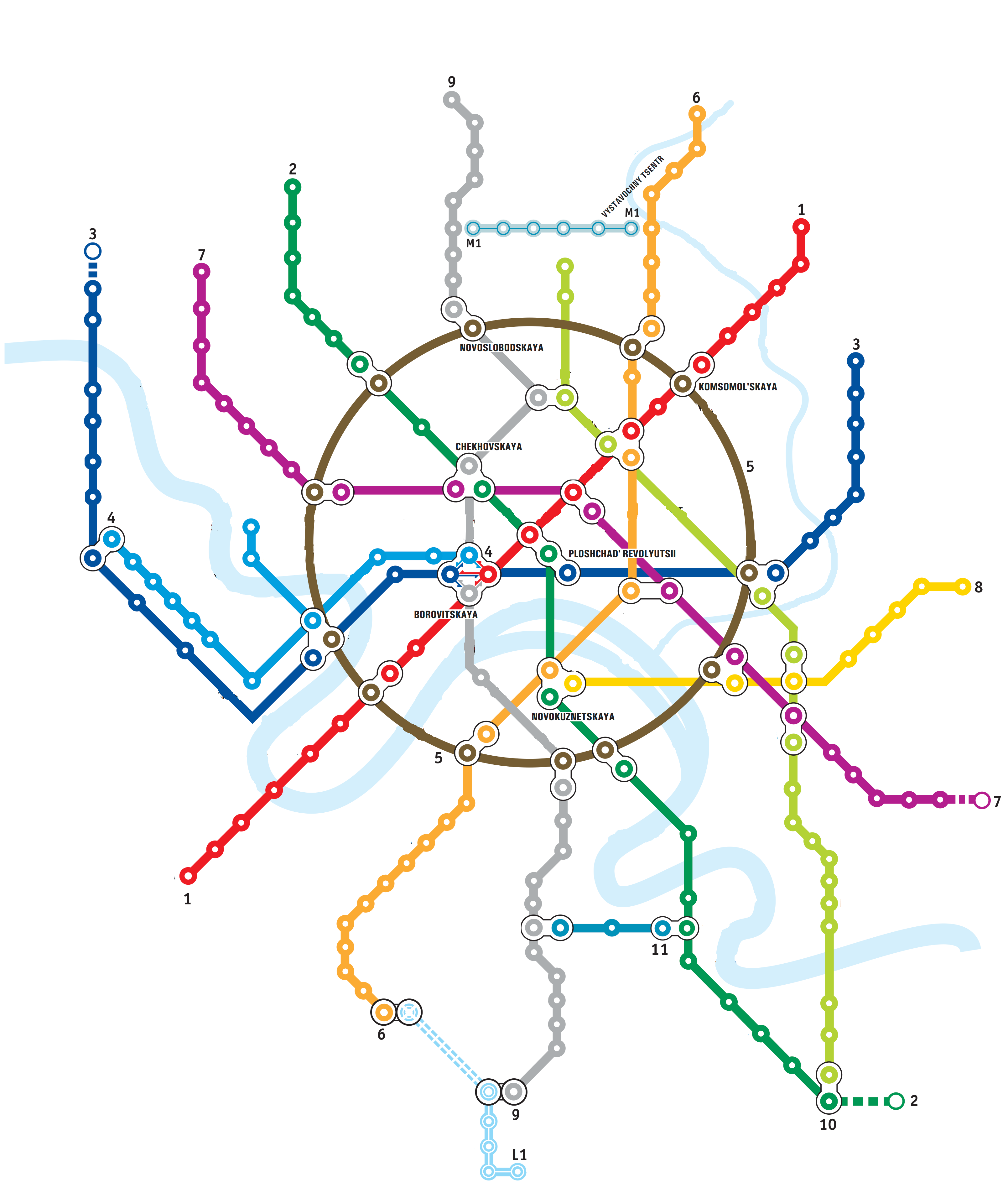 Схема метро в хорошем качестве