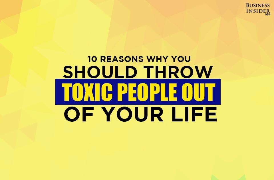 Signs of Toxic people. Should throw