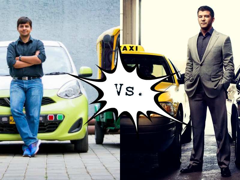 Image result for Uber & Ola Ola both holds nearly 50% market share each in India