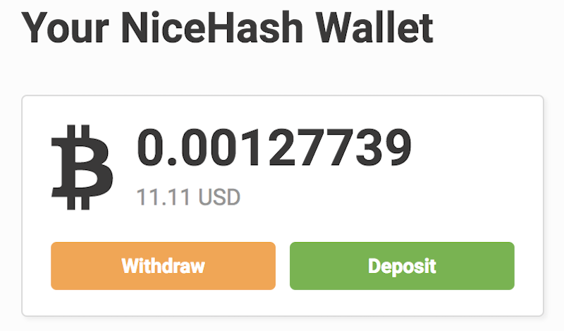depositing btc from the nicehash exe to nicehash wallet
