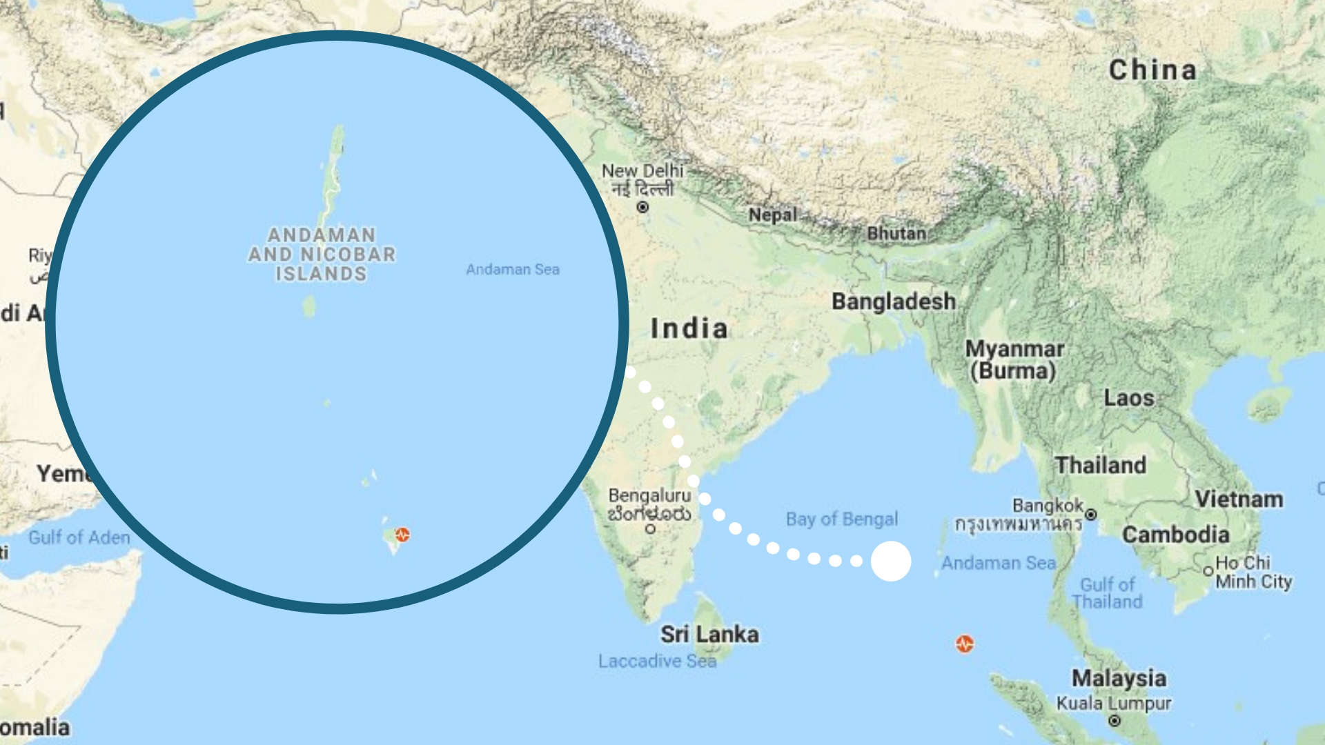 Андаманские острова на карте