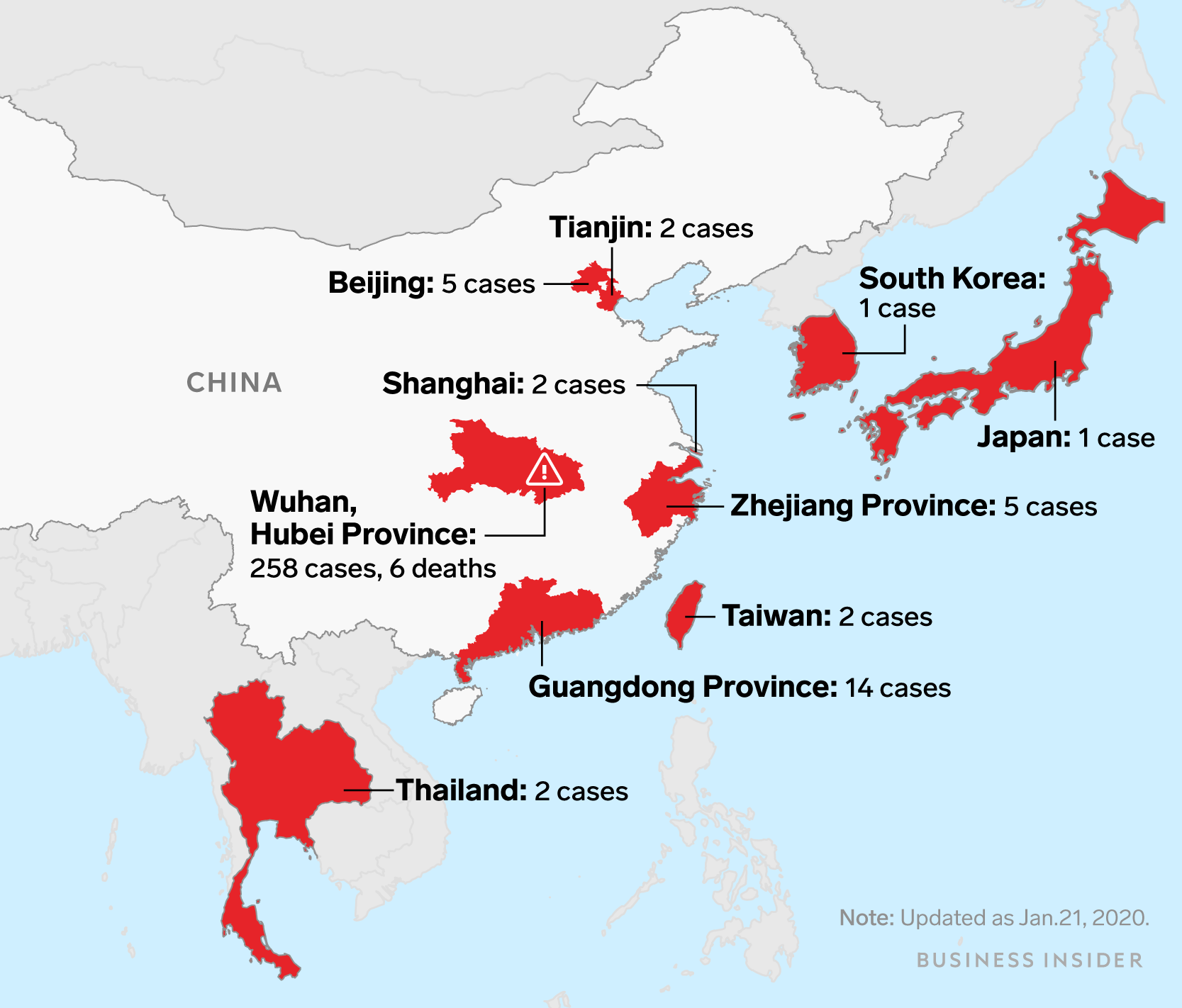 Before the Wuhan virus reached the US, it had already started to spread across Asia ...1667 x 1422