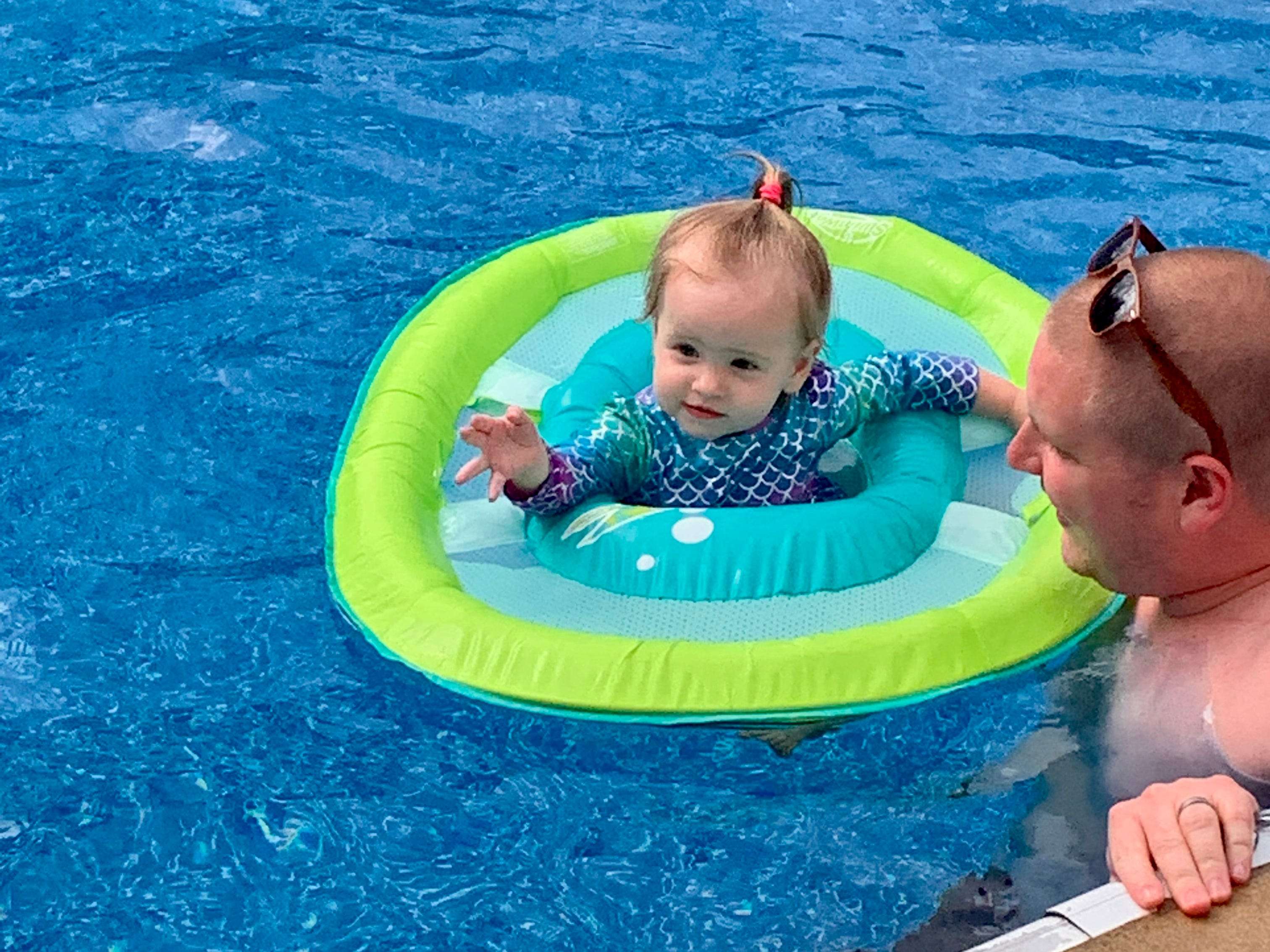 SwimWays Baby Spring Float review: pool float with UPF sun canopy ...