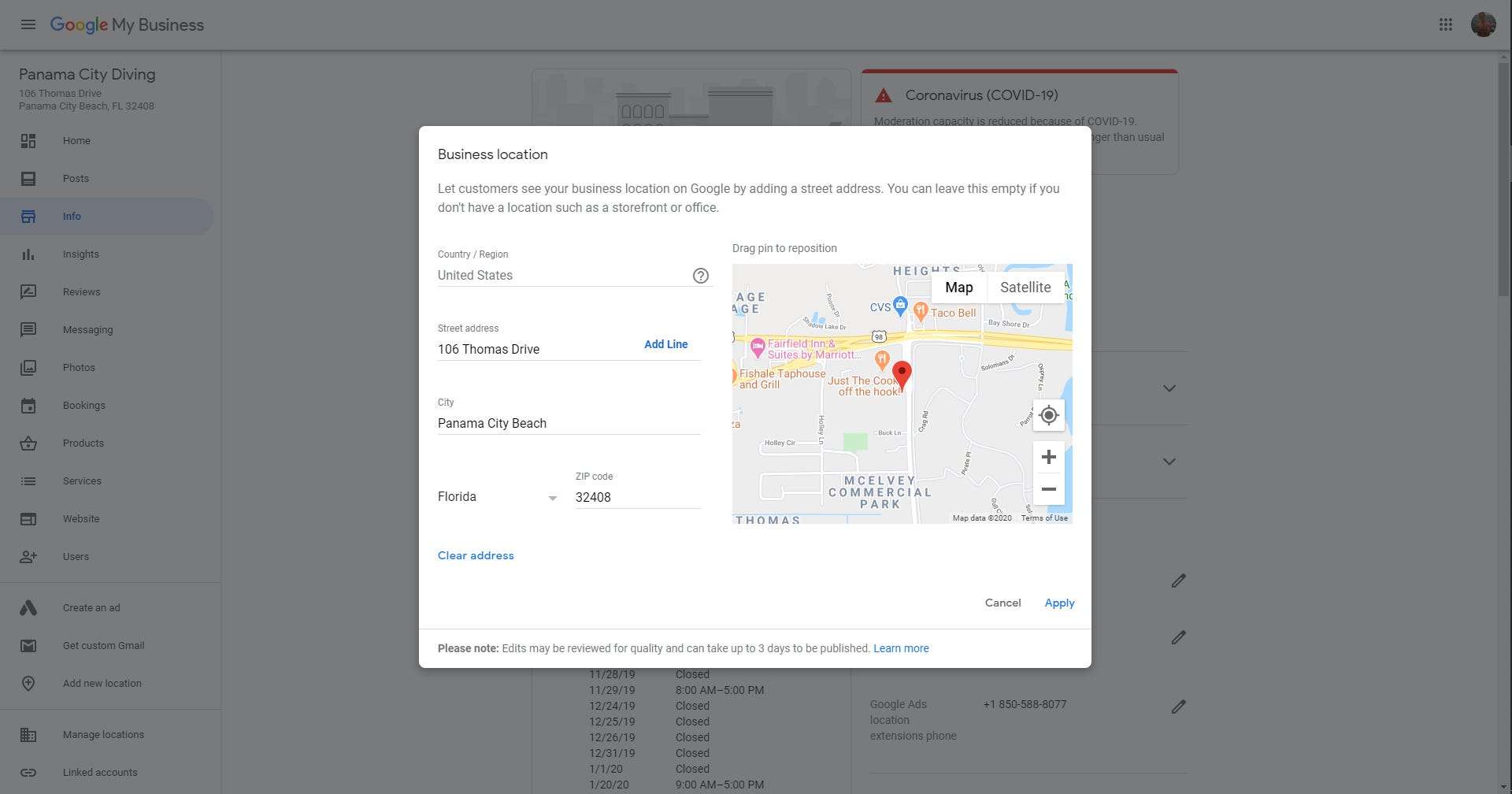 How to change your business address on Google Maps using Google My