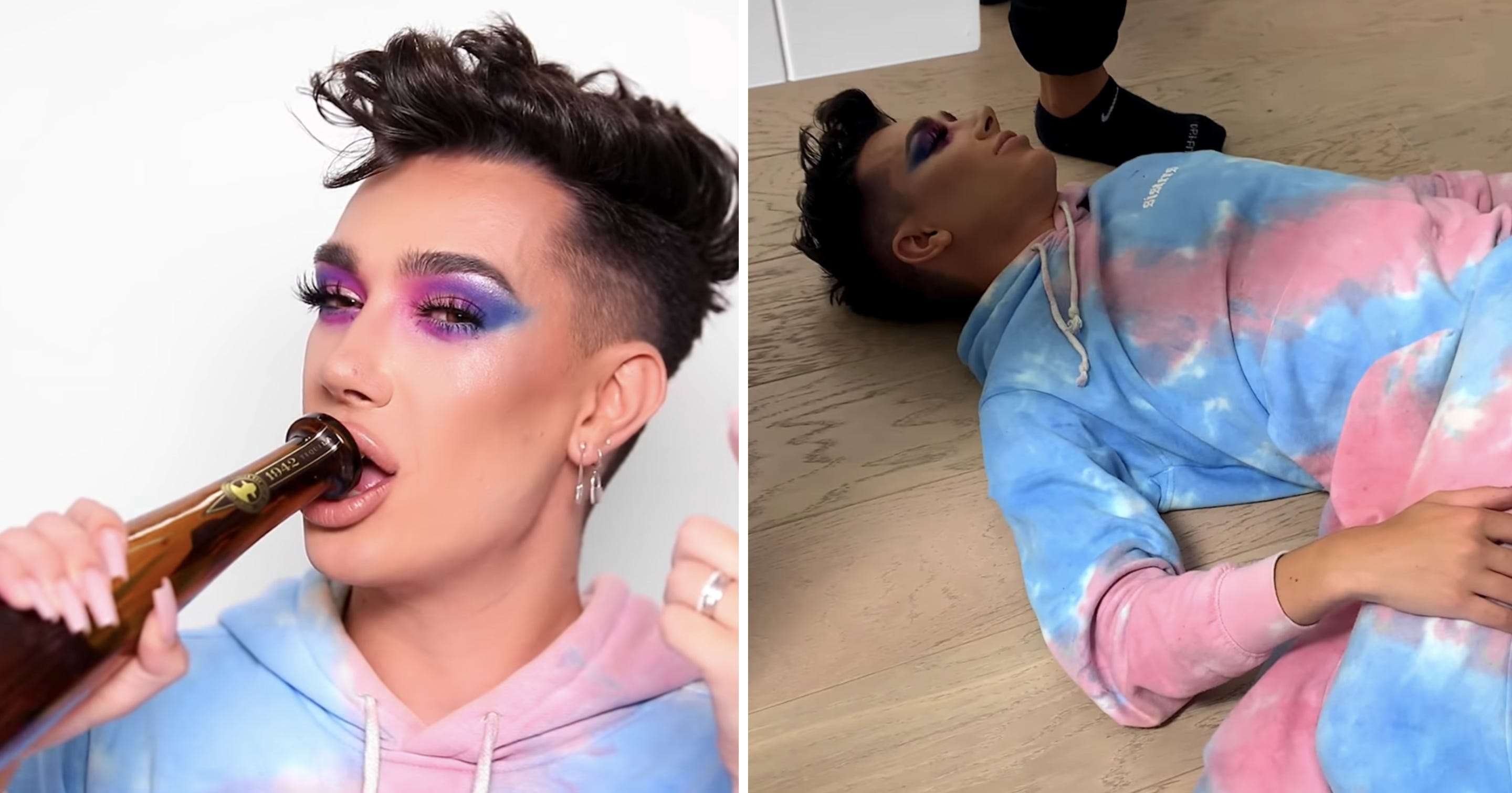 Beauty YouTuber James Charles got drunk for the first time ever on camera, ...