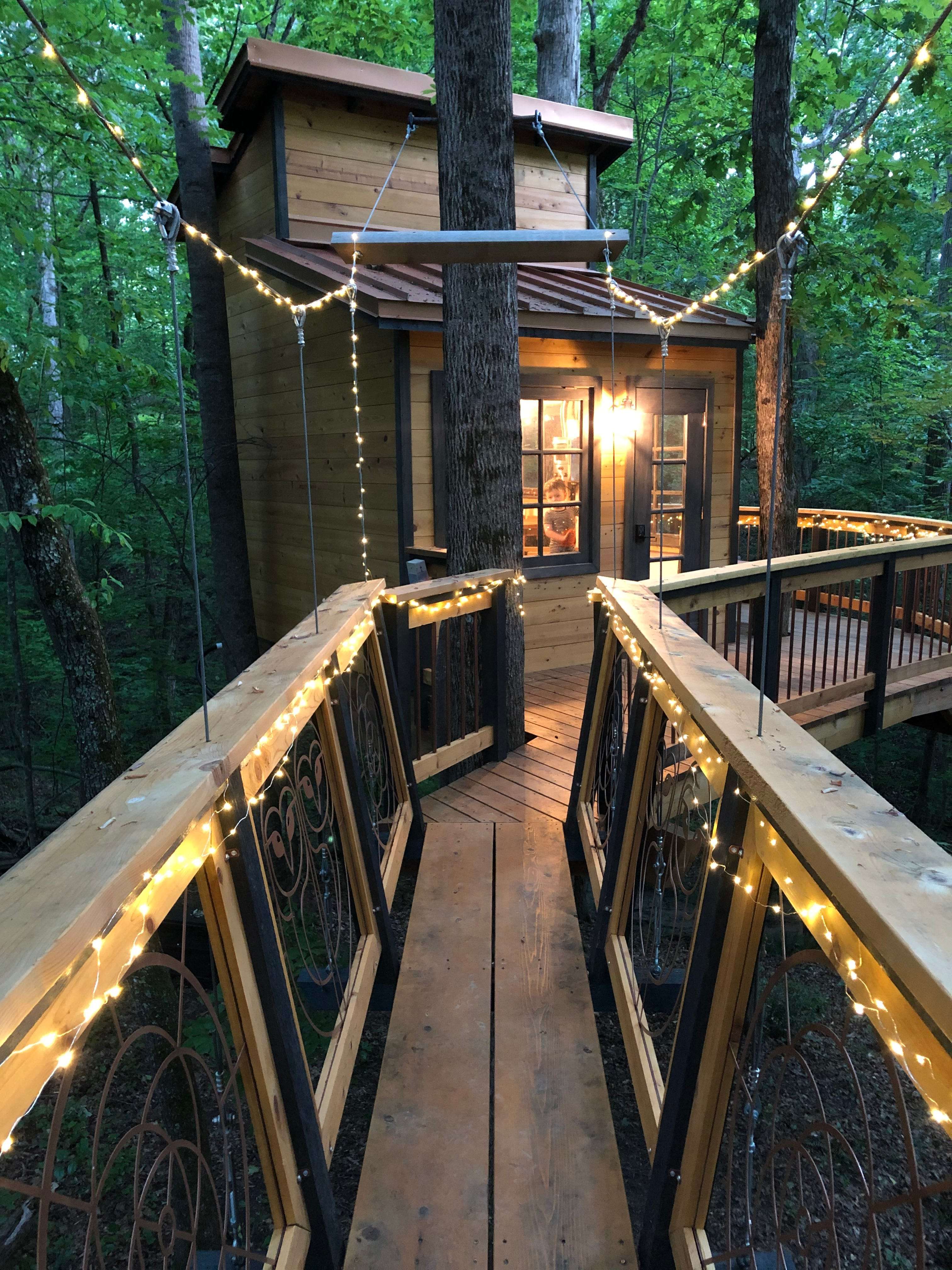 You Can Stay In A Dreamy Fairy-Lit Treehouse In The Woods Near ...