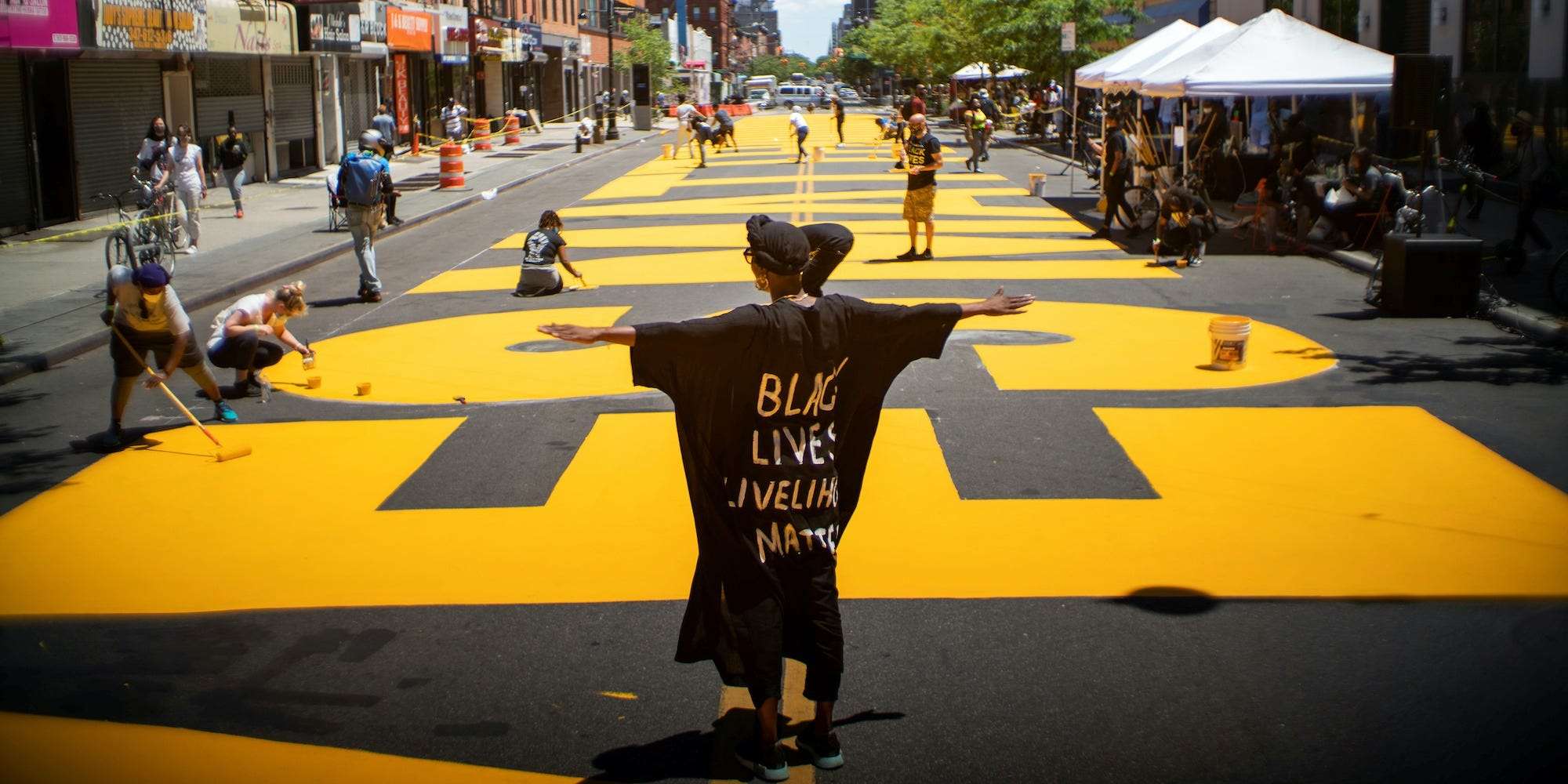 Photos Black Lives Matter Murals Painted Across The Us