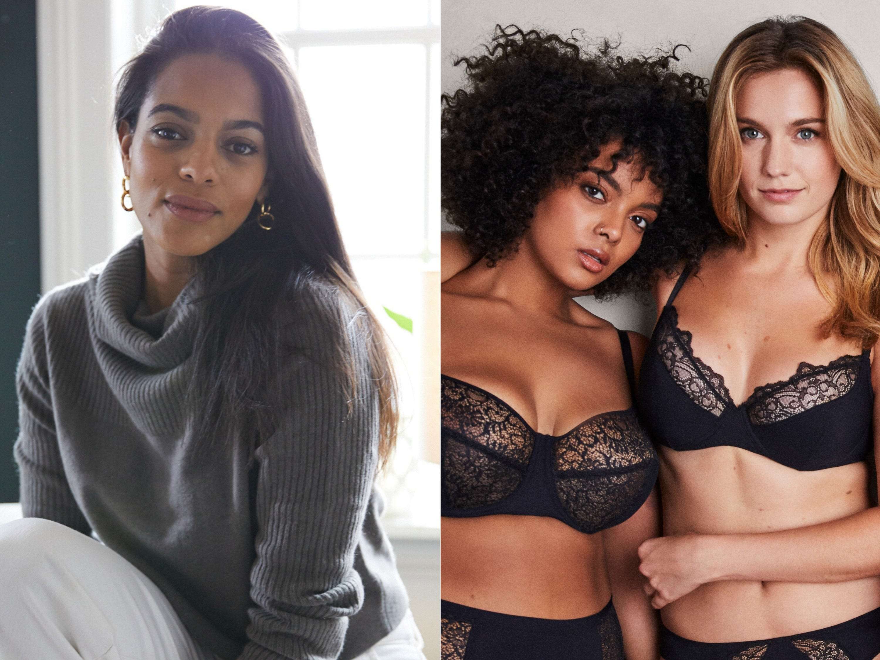A former model created a lingerie line for sizes 32C to 38H after
