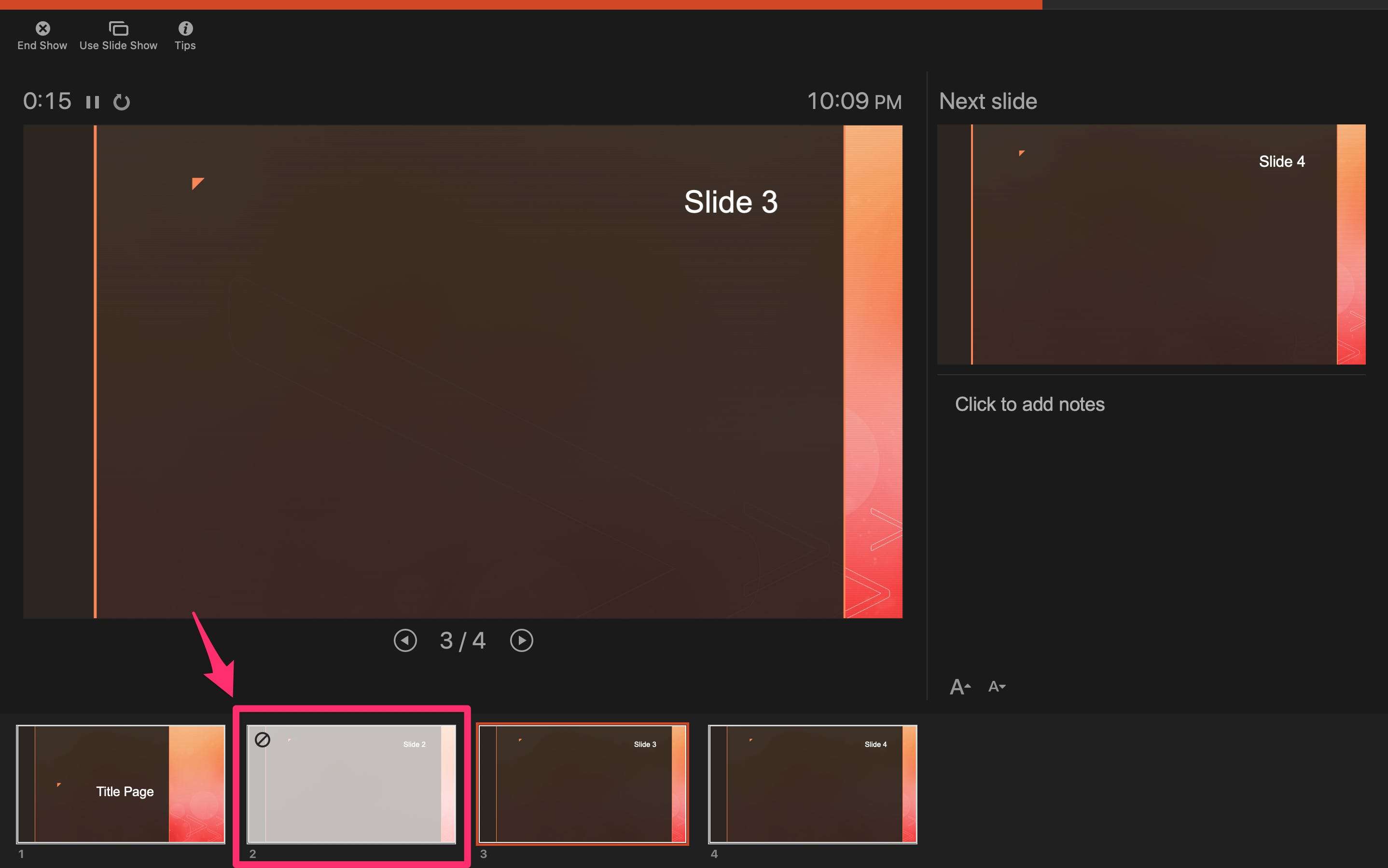 how to hide video in presentation