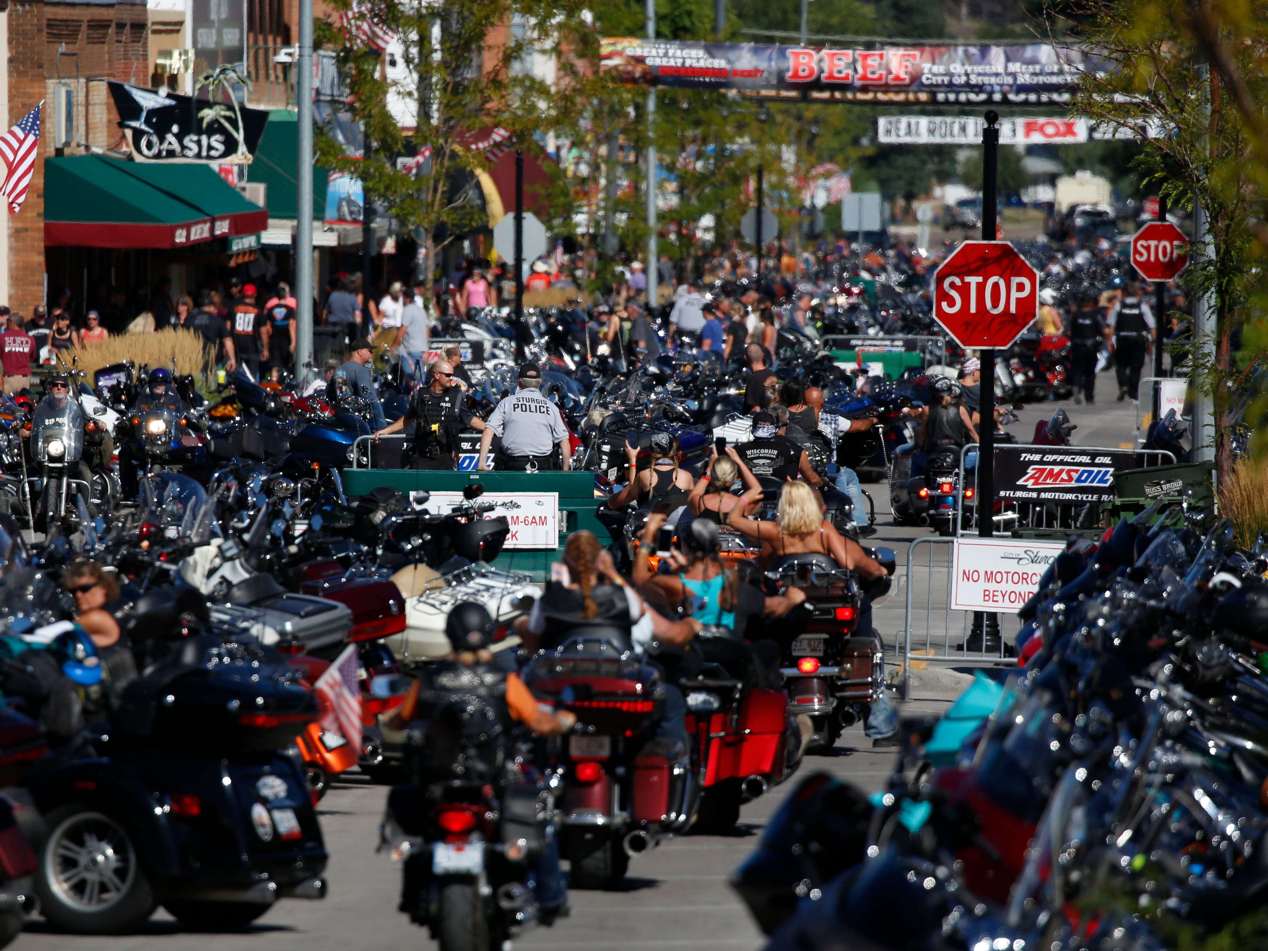 Hundreds Of Thousands Of Bikers Converged At The Massive Sturgis Rally One Of The Biggest 