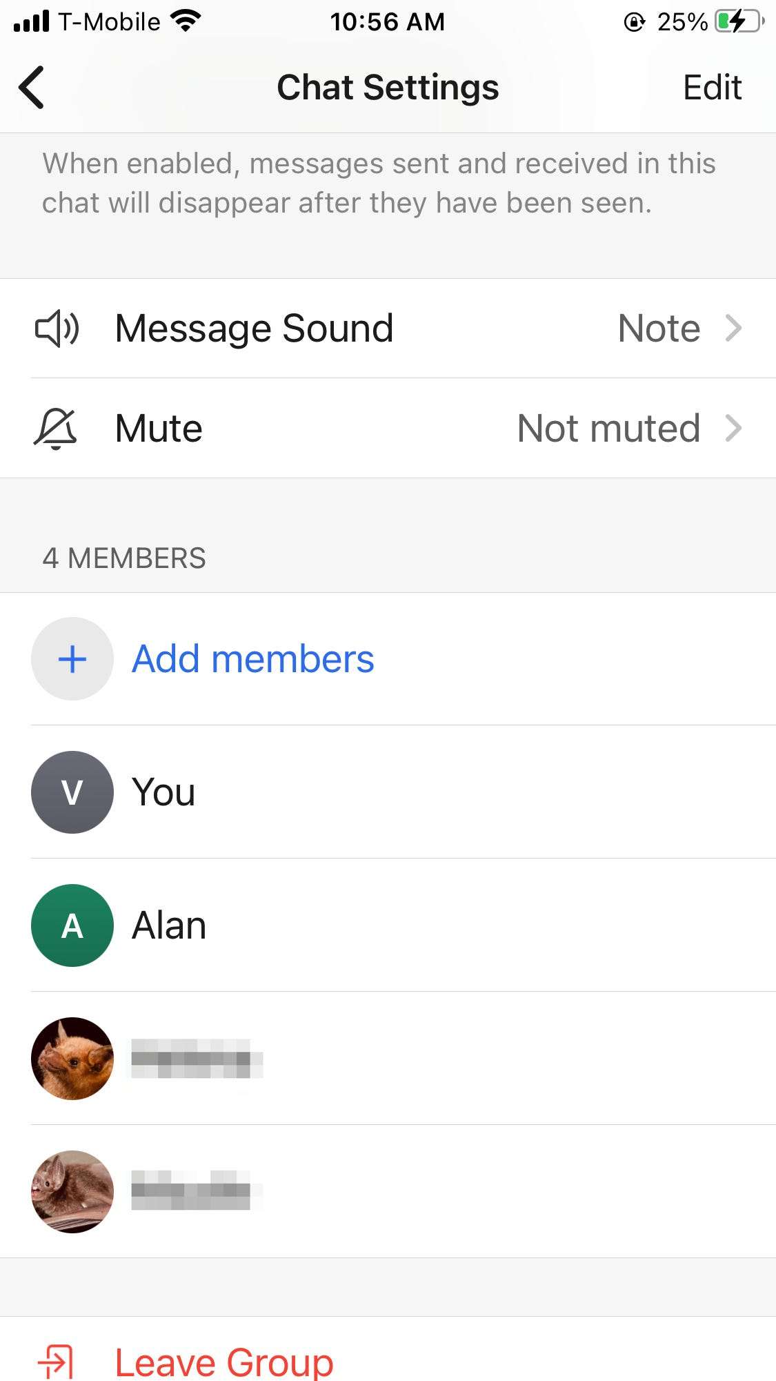 How to add someone to a Signal group chat or remove users