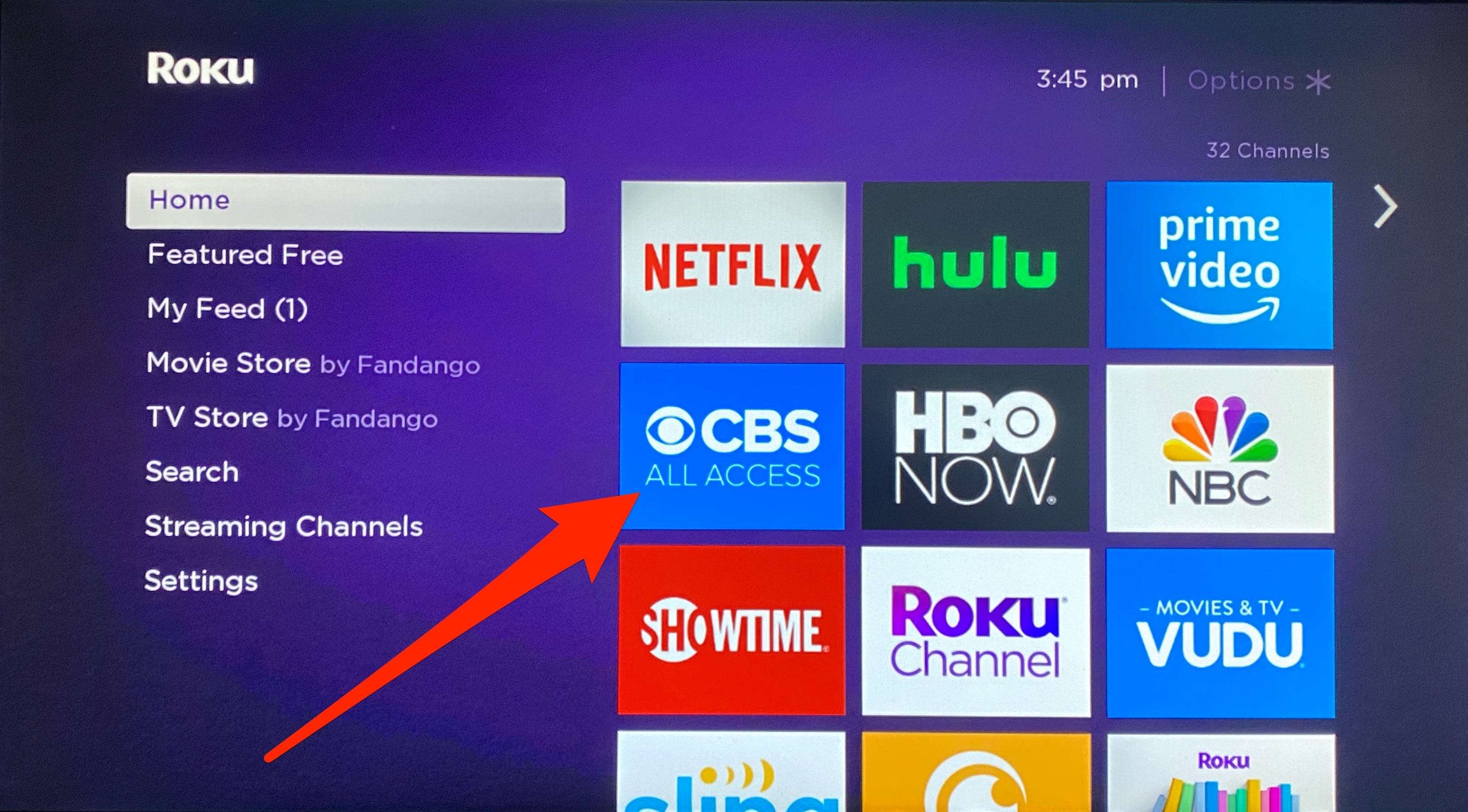 You can watch CBS on Roku, but you'll need to download a CBS or live TV