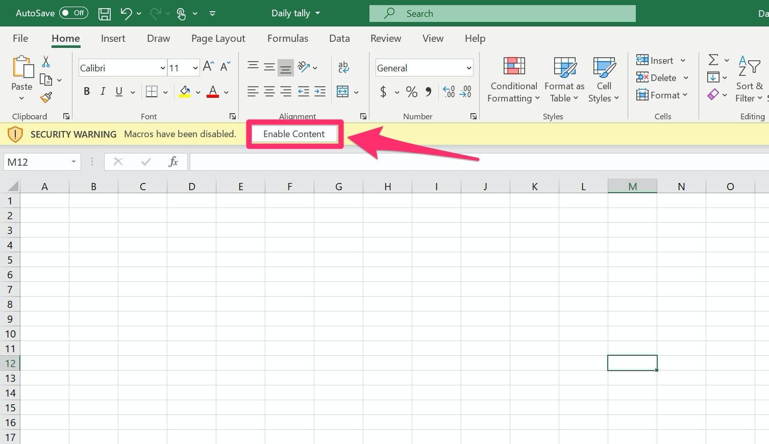 add new macro excel